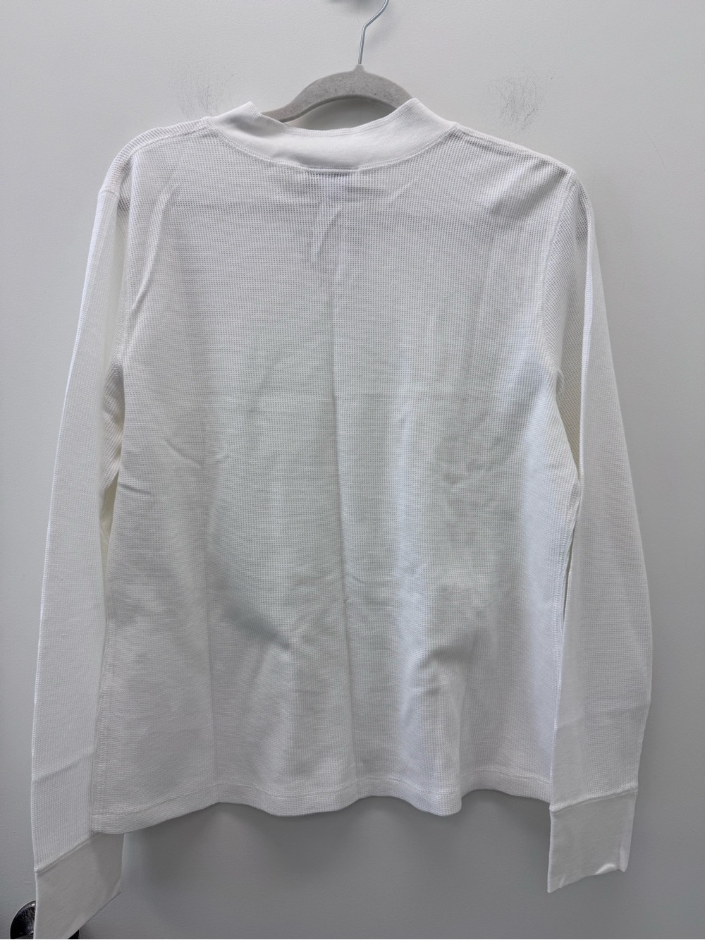 Talbots White Notch-Neck Long Sleeve Tee - Women's - Picture 4 of 5